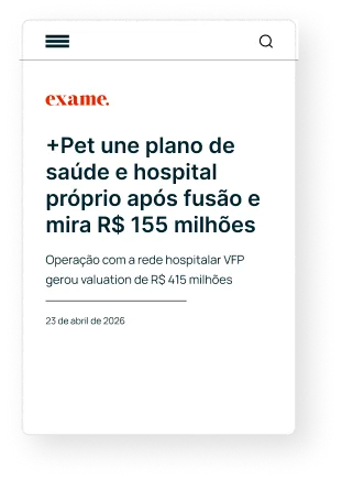 Matéria da Exame sobre a fusão da +Pet