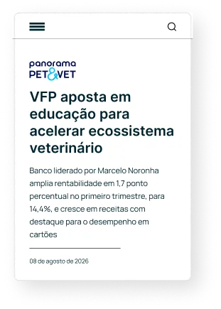 Matéria do Panorama PetVet sobre educação veterinária